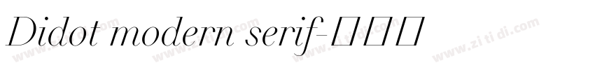 Didot modern serif字体转换 Didot modern serif字体转换